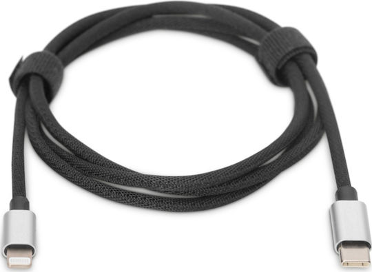 Digitus Braided USB 2.0 Cable USB-C male - USB-C 29W PD Μαύρο 1m DB-600109-010-S