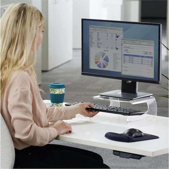 Fellowes Clarity Επιτραπέζια Βάση Οθόνης Ασημί