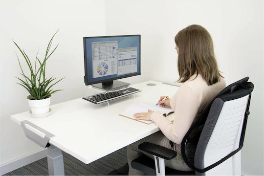 Fellowes Clarity Επιτραπέζια Βάση Οθόνης Ασημί