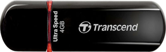 Transcend JetFlash 600 4GB USB 2.0 Stick Μαύρο