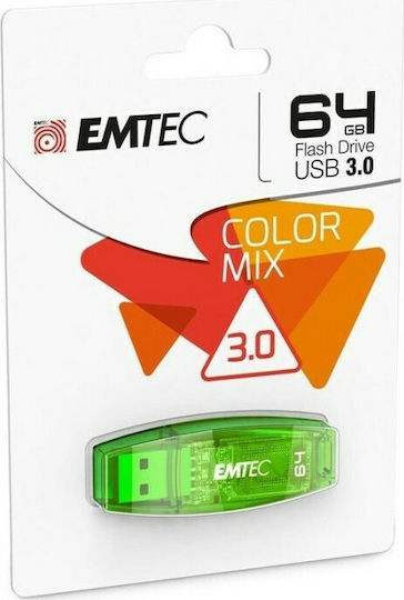Emtec Color Mix 64ГБ USB 2.0 Стик Зелен