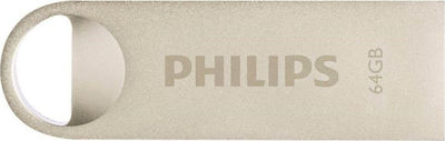 Philips Moon 64GB USB 2.0 Stick Silver