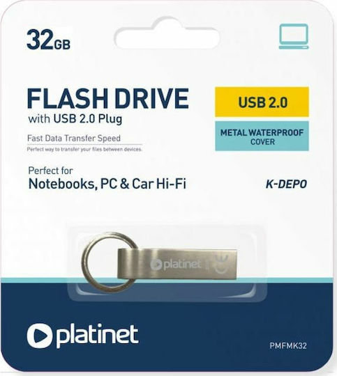 Platinet K-Depo 32GB USB 2.0 Stick Γκρι