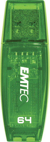 Emtec Color Mix 64ГБ USB 2.0 Стик Зелен