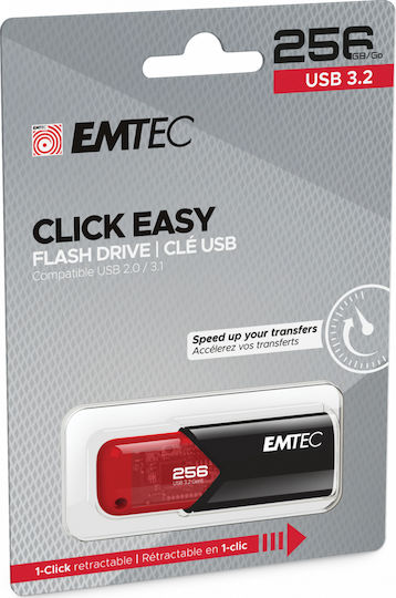 Emtec Click Easy 256GB USB 3.2 Stick Red