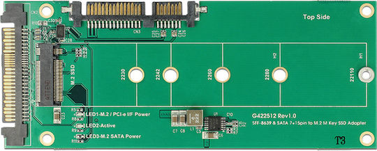 DeLock Converter U.2 SFF-8639 NVMe to SATA 22pin 1x M.2 Key M