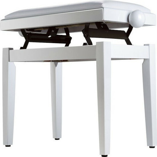 Soundsation Σκαμπό Πιάνου Ρυθμιζόμενο White Μ54xΠ23xΥ44.5-53.5cm