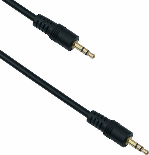 DeTech 3.5mm Jack Cable - 3.5mm Male to 3.5mm Male Black 1.5m