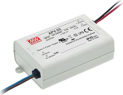 APV-25-24 Sursă de alimentare LED IP42 Putere 25W cu tensiune de ieșire 24V Mean Well