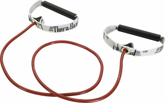 Thera-Band Widerstandsbänder Gymtube Mäßig mit Griffen Rot 1.40m