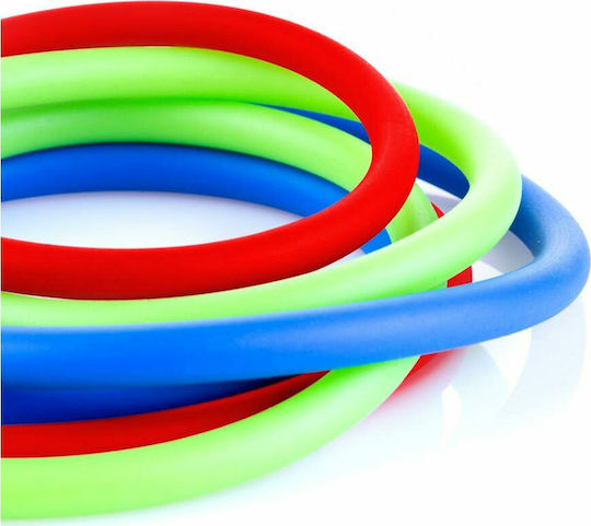 Spokey Backer II Tubular Elastic Bands with Handles Set 3pcs Multicolored 1.27m