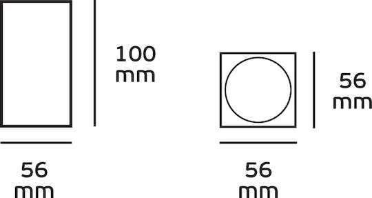 VK Lighting Единично Спот с Цокъл GU10 в Меден Цвят