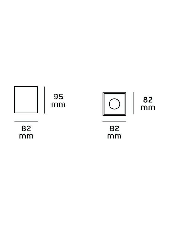 VK Lighting Μονό Σποτ με Ντουί GU10 σε Κίτρινο Χρώμα