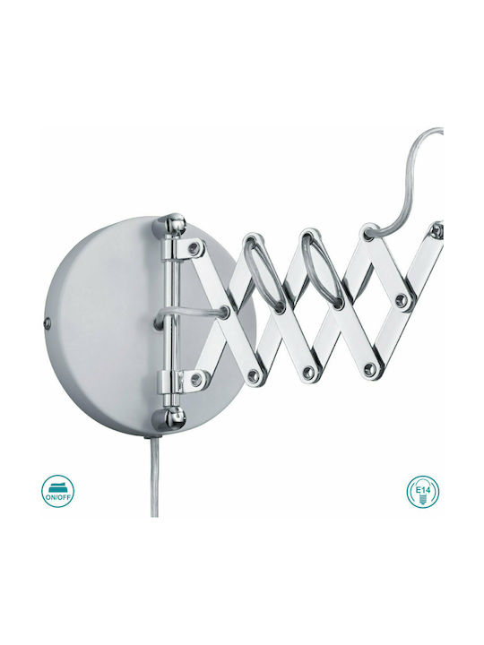 Trio Lighting Scizzor Single Spot with Socket E14 in White Color