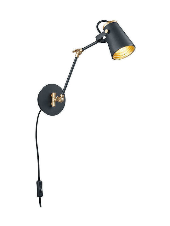 Trio Lighting Edward Single Spot with Socket E14 in Black Color