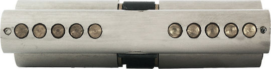 Hugo Locks Κύλινδρος Κλειδαριάς Ασφαλείας 80mm (30-50) με 3 Κλειδιά Χρυσός