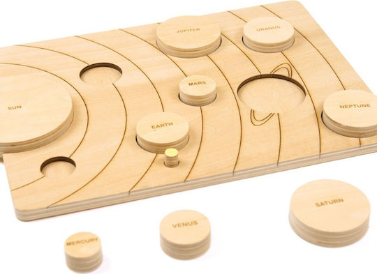 Holz Kinder Steckpuzzle Solar System 10pcs Andreu Toys