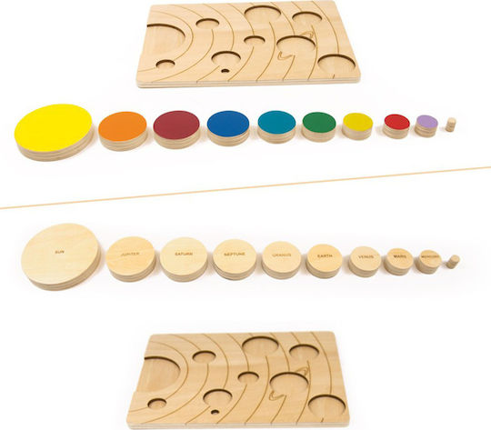Holz Kinder Steckpuzzle Solar System 10pcs Andreu Toys