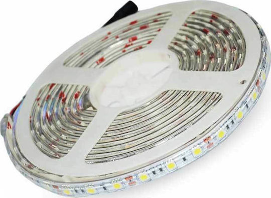 V-TAC Αδιάβροχη Ταινία LED 12V Ψυχρό Λευκό Φως 5m Τύπου SMD5050