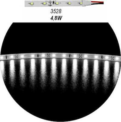 Adeleq Bandă LED Alimentare 12V cu Lumină Alb Natural Lungime 5m și 60 LED-uri pe Metru SMD3528