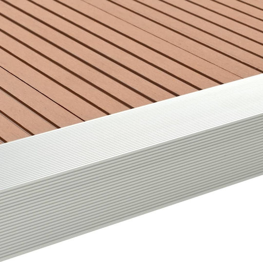 vidaXL Deck Ecke für Gartenboden aus Aluminium 170x5.5cm 5Stück 170cm