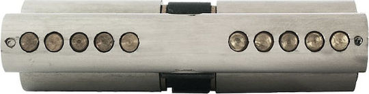 Hugo Locks Lock Cylinder Security GR 2S 70mm (27-43) with 3 Keys Silver