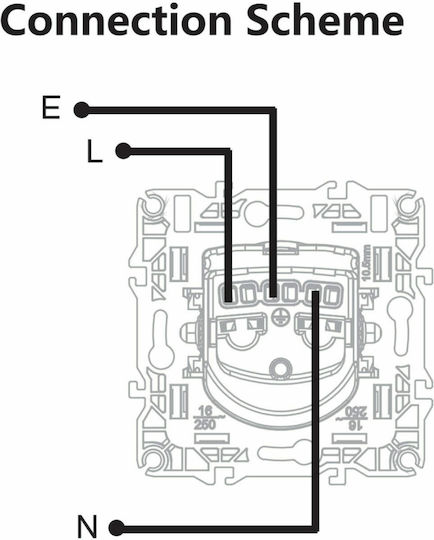 Aca Prime Single Walled Power Socket Anthracite