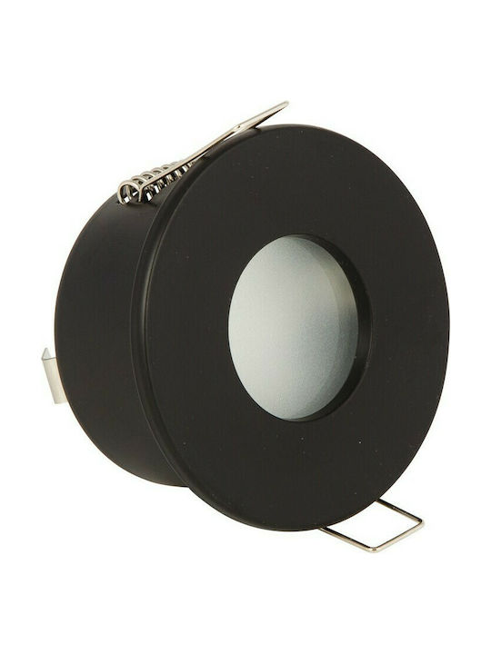 VK Lighting Στεγανό Σποτ Οροφής Εξωτερικού Χώρου GU5.3 σε Μαύρο Χρώμα 64173-067121