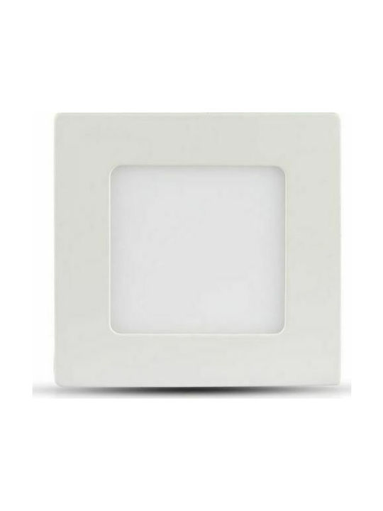 V-TAC Pătrat Metalic Spot Încorporat cu LED Integrat și Lumină Alb Cald Alb 12x12cm. 1buc