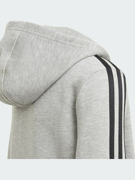 adidas Παιδική Ζακέτα Φούτερ Essentials 3-Stripes Γκρι
