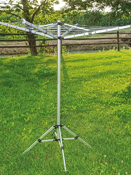 Lampa Πτυσσόμενη Απλώστρα Δαπέδου από Αλουμίνιο για τον Κήπο με Μήκος Απλώματος 15.5m