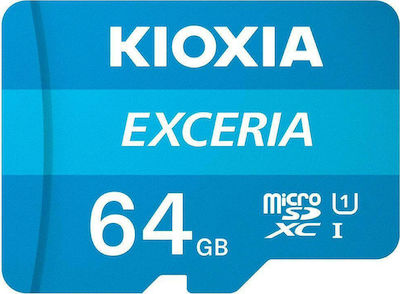 Kioxia EXCERIA microSDXC 64GB Class 10 U1 UHS-I με αντάπτορα