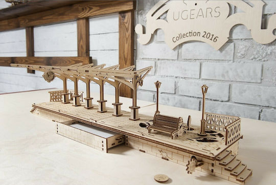 Ugears Παιχνίδι Κατασκευών Ξύλινo Rail Crossing για Παιδιά 8+ Ετών