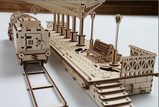 Ugears Παιχνίδι Κατασκευών Ξύλινo Rail Crossing για Παιδιά 8+ Ετών