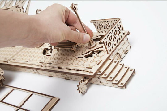 Ugears Παιχνίδι Κατασκευών Ξύλινo Rail Crossing για Παιδιά 8+ Ετών
