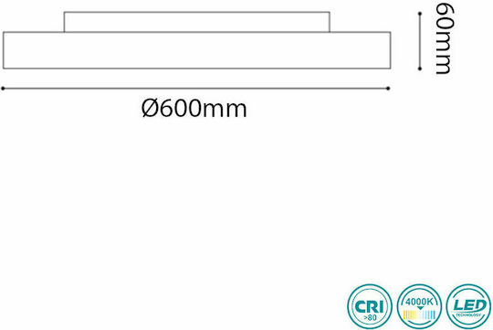 Ideal Lux Halo Außen LED Panel 44W 60 cm Ideal Lux Halo Außen LED Panel 44W 60 cm