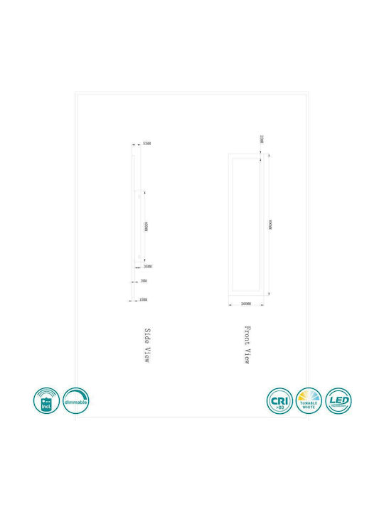 Globo Lighting Rosi Parallelogramm Vertieft LED Panel 40W
