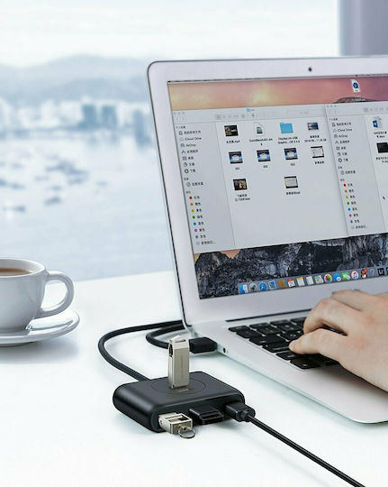 Ugreen CR113 Hub 4 Porturi USB 3.0 cu Conectare USB-A