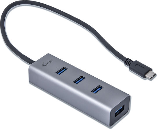 i-tec Hub 4 Porturi USB 3.1 cu Conectare USB-C Gri