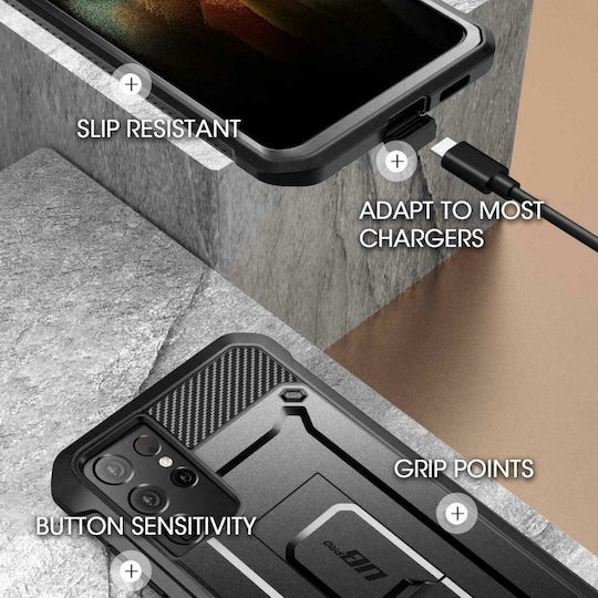 Supcase Unicorn Beetle Pro 360 Vollschutz Kunststoff 2mm Schwarz (Galaxy S21 Ultra 5G)