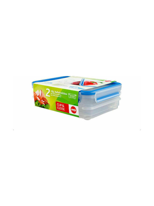 Tefal Clip & Close Lunchbox Kunststoff Blue Geeignet für die Mikrowelle 600ml 2Stück