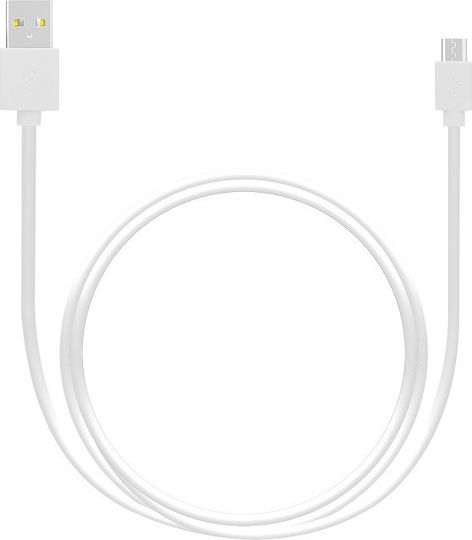 Lamtech Regular USB 2.0 to micro USB Cable Λευκό 1m (LAM440986)
