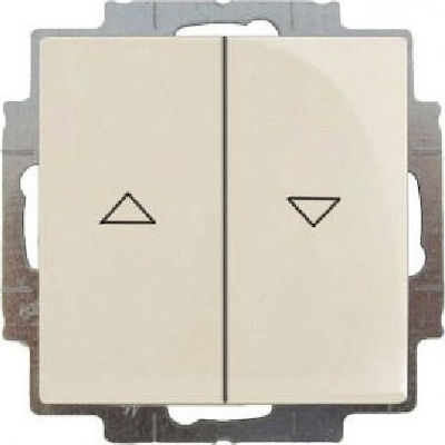 Abb Basic55 Recessed Electrical Rolling Shutters Wall Switch no Frame Basic Ιβουάρ 12993