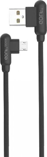 Golf Angle (90°) USB 2.0 to micro USB Cable Μαύρο 1m (GC-45M-BK)