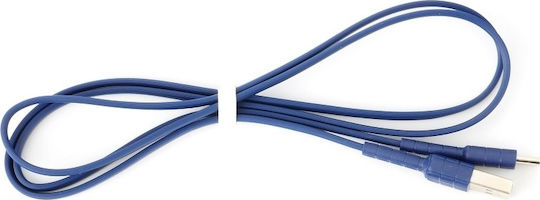 Remax Flat USB 2.0 to micro USB Cable Μπλε 1m (Armor)
