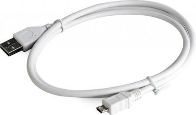 Cablexpert Regulat USB 2.0 spre micro USB Cablu Alb 0.5m (CCP-MUSB2-AMBM-W-0.5M) 1buc