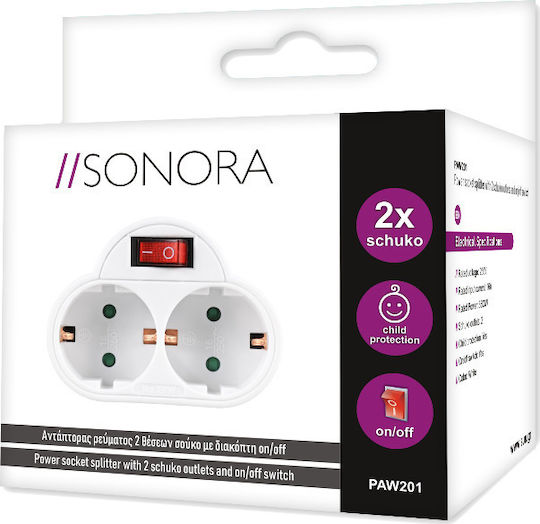 Sonora PAW201 Ταφ 2 Θέσεων με Διακόπτη