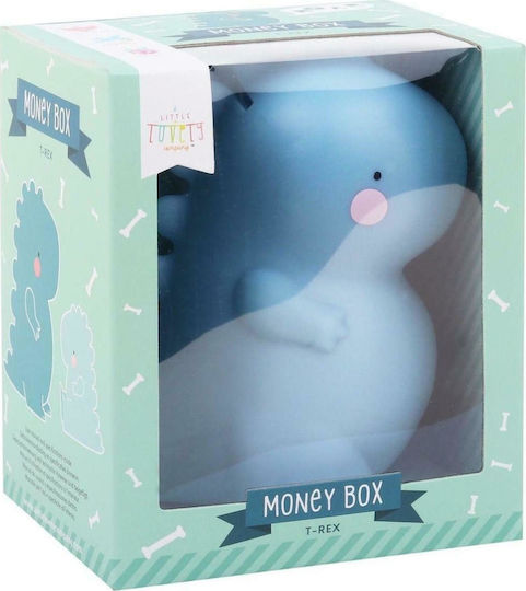 A Little Lovely Company T-Rex Kinder Spardose Keramisch Blau 11.4x16x13.8cm