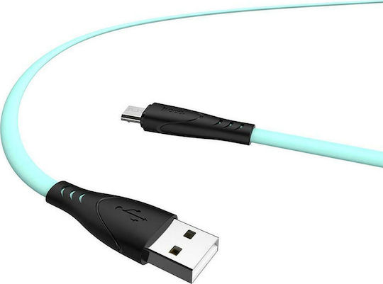 Hoco Regular USB 2.0 to micro USB Cable Πράσινο 1m (X42)
