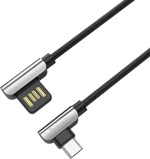 Hoco Braided USB 2.0 to micro USB Cable Μαύρο 1.2m (U42)